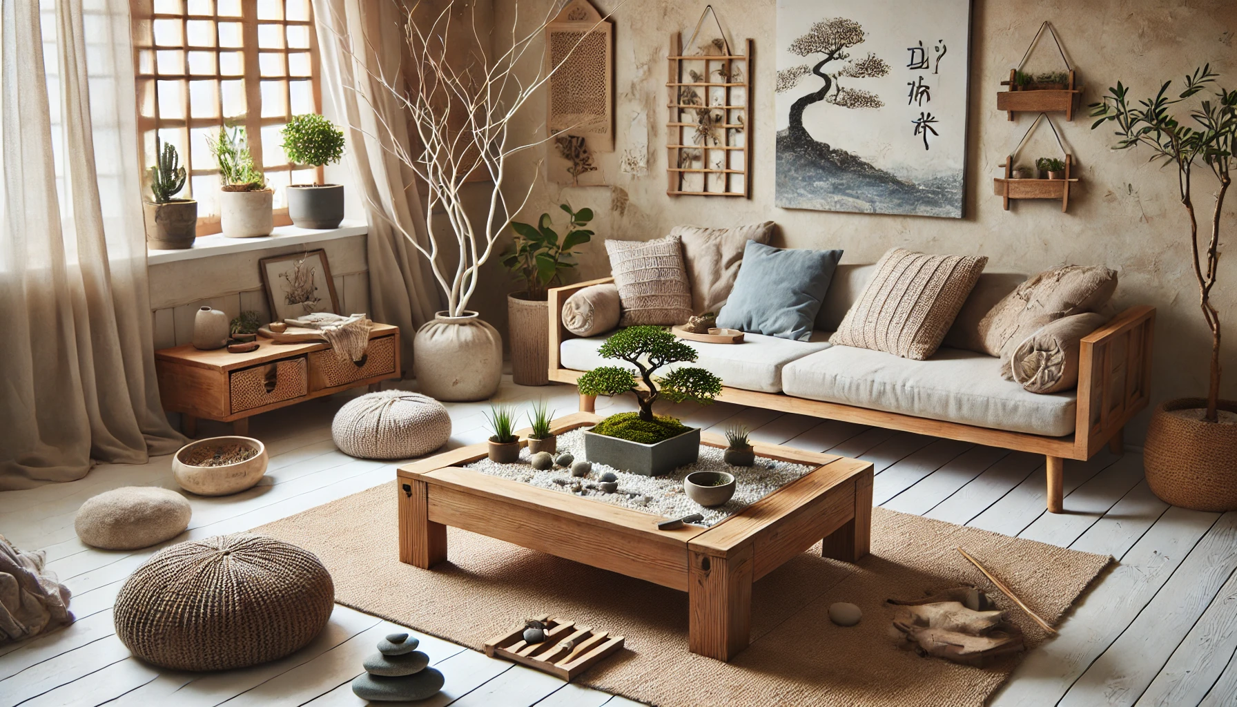 Budget Friendly Zen Living Room With Repurposed Decor