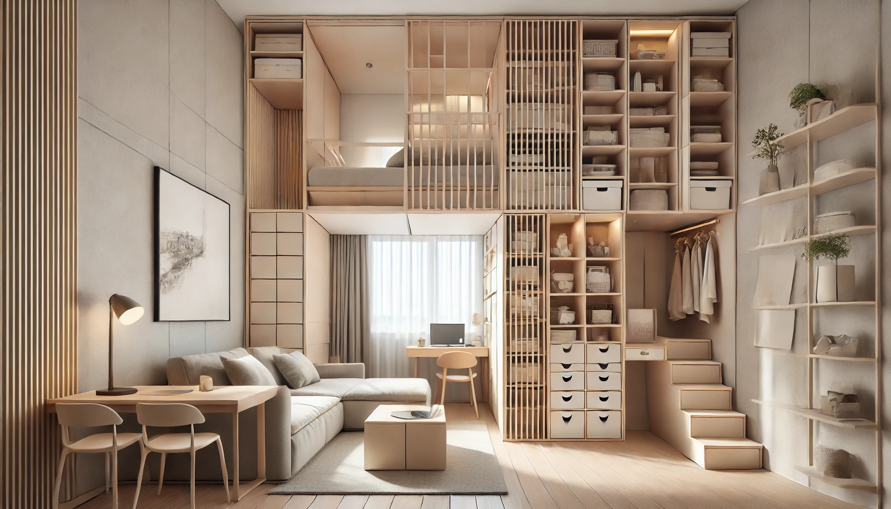 Compact Apartment With Vertical Storage And Multi Functional Elegance