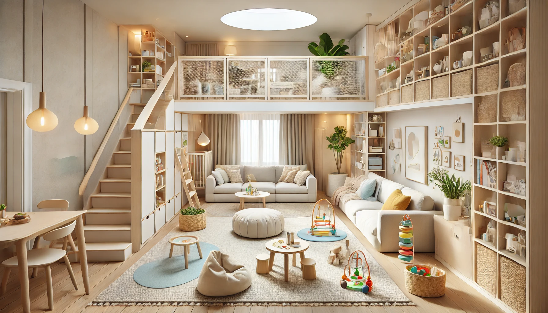 Cozy Family Friendly Living Room With Play Area