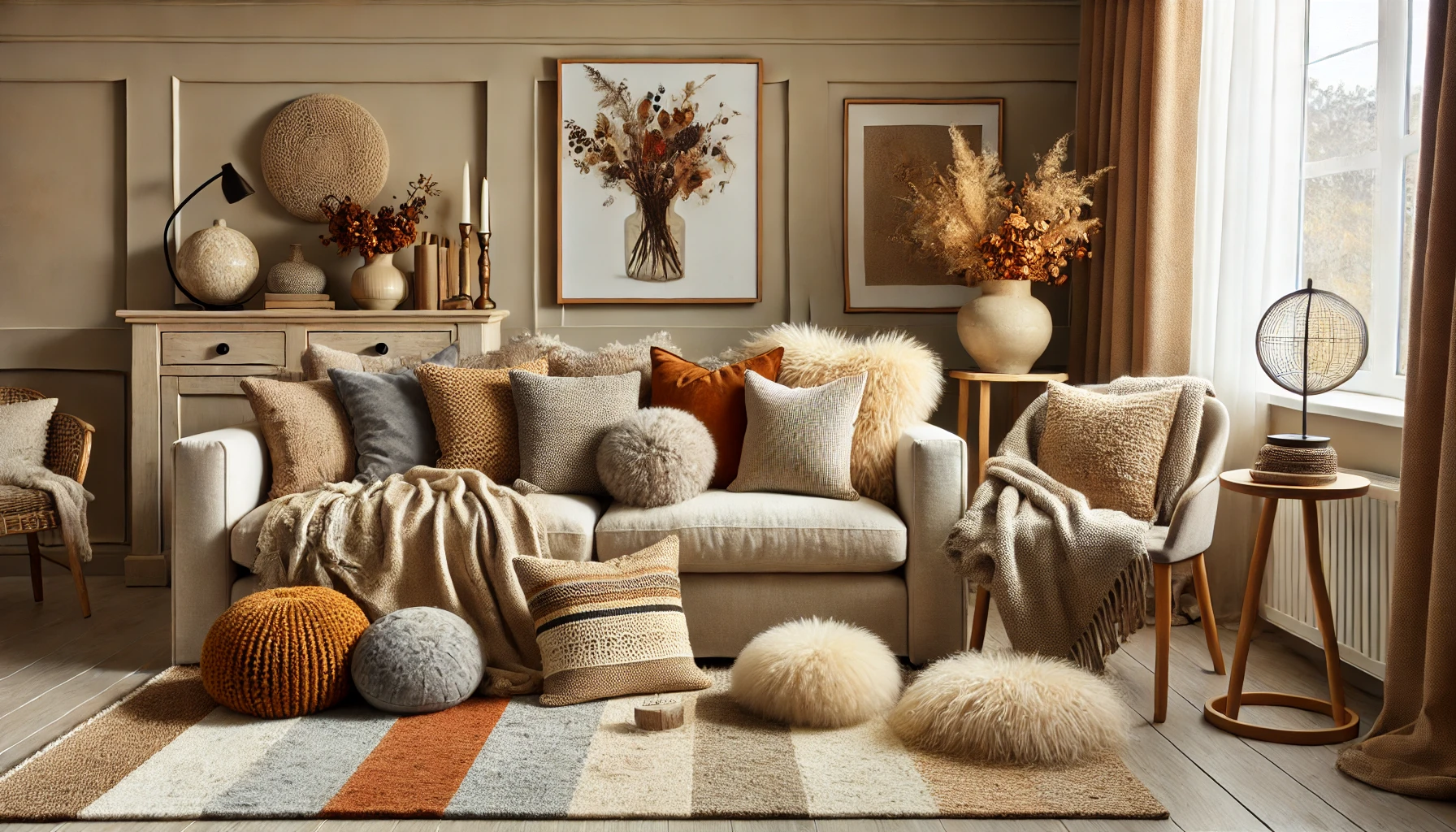 Cozy Home Decor With Warm And Neutral Tones