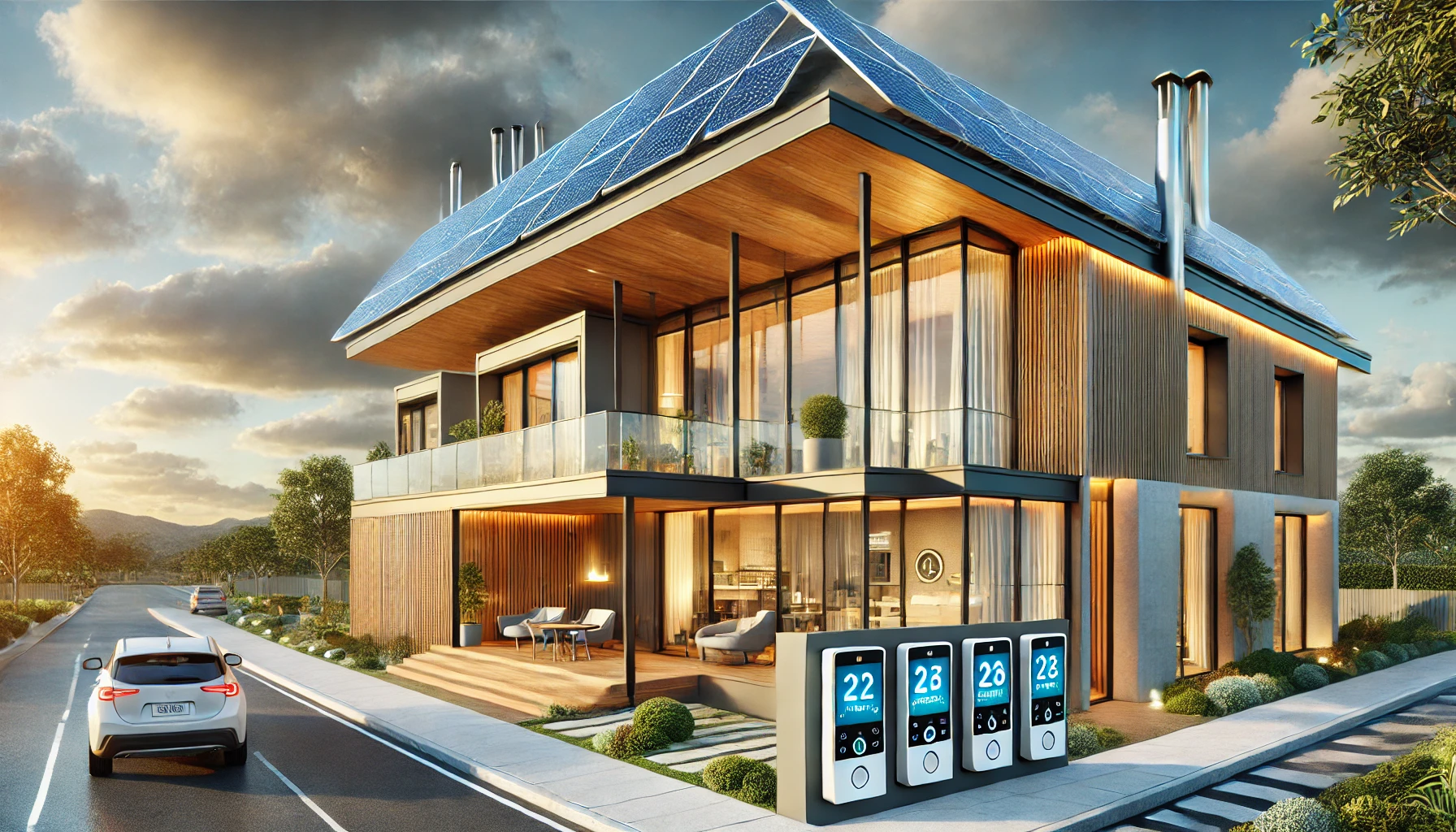 Eco Friendly Smart Home With Solar Power