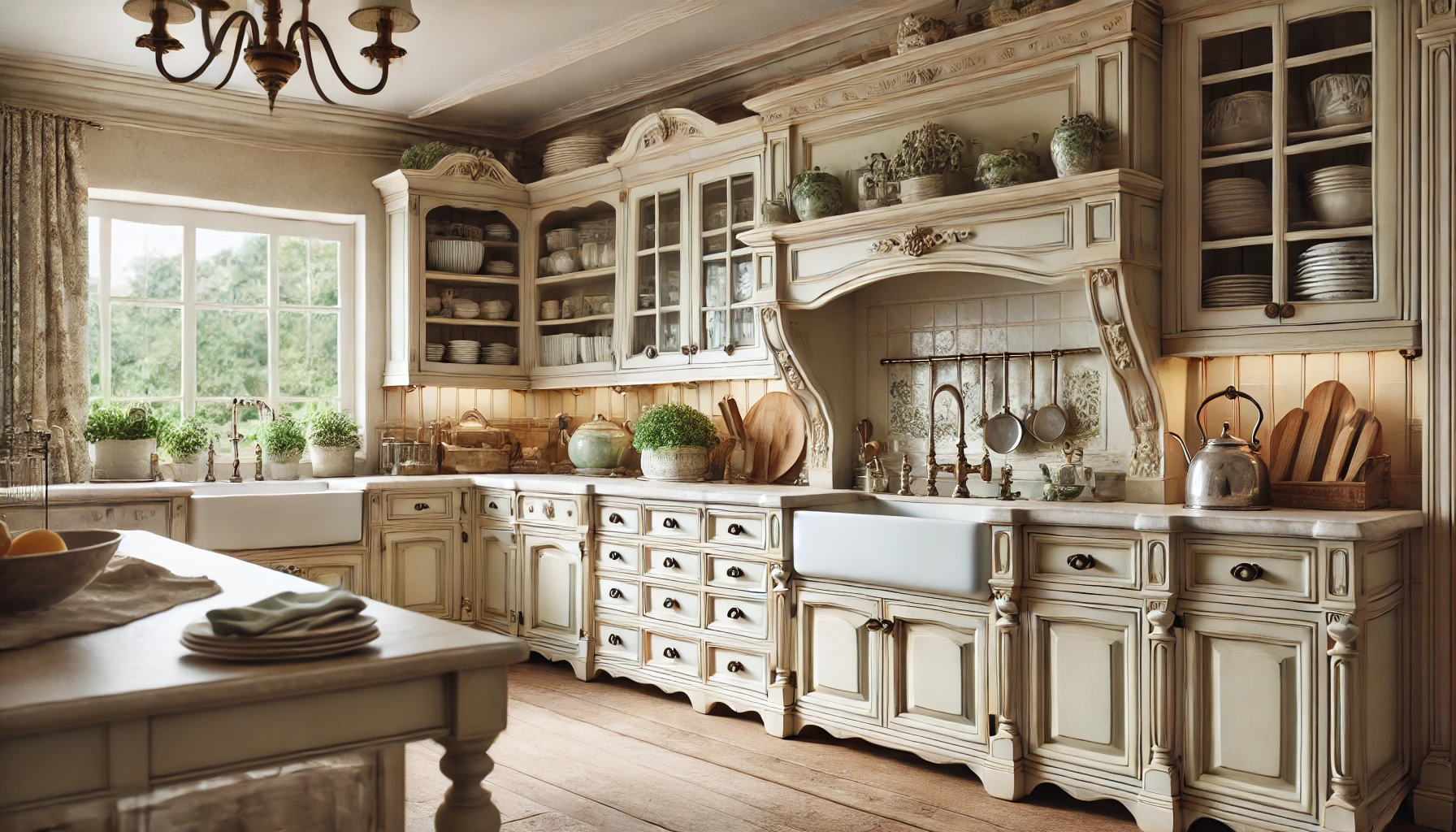 Elegant French Country Kitchen Design