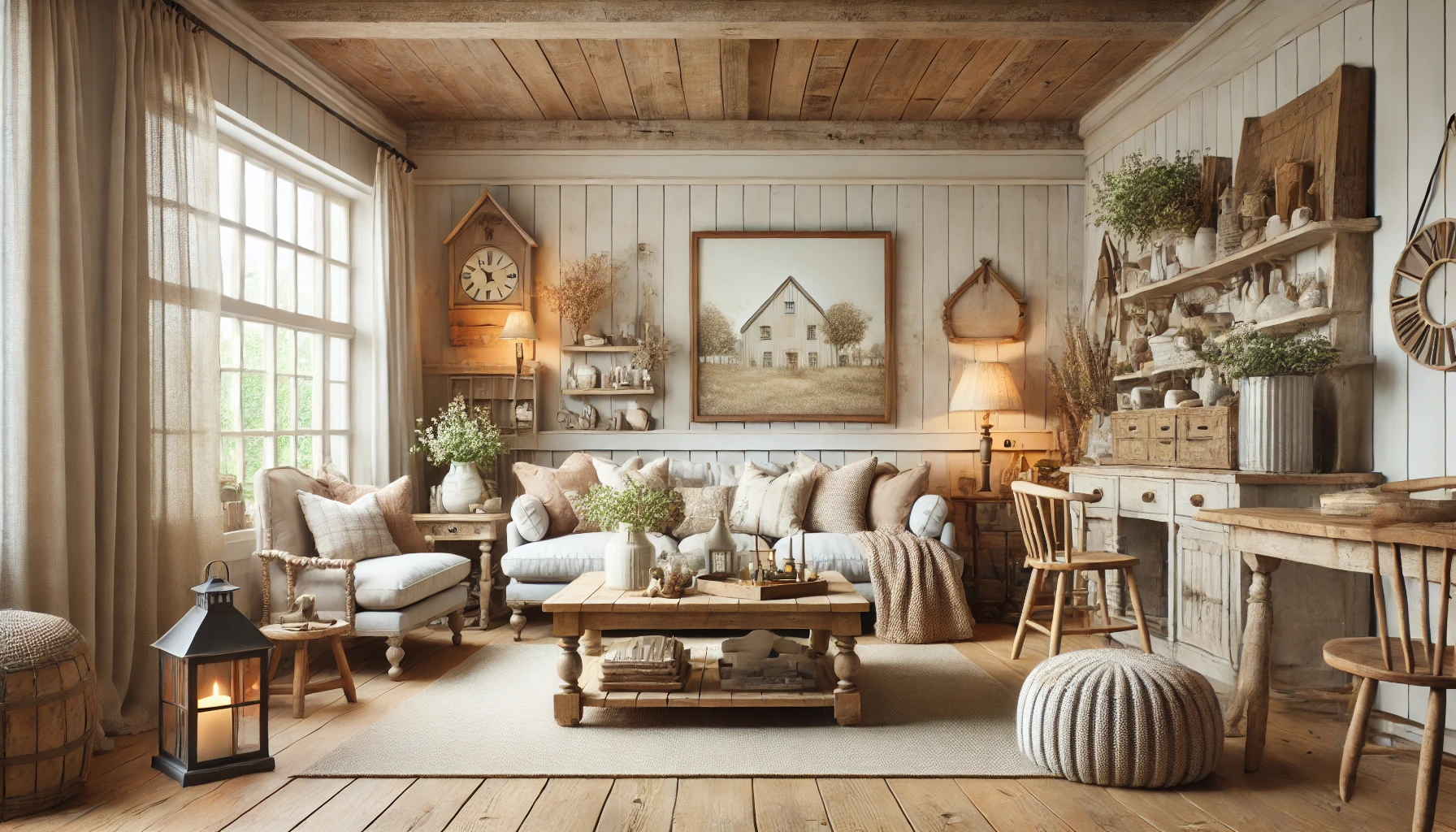 Farmhouse Living Room Design