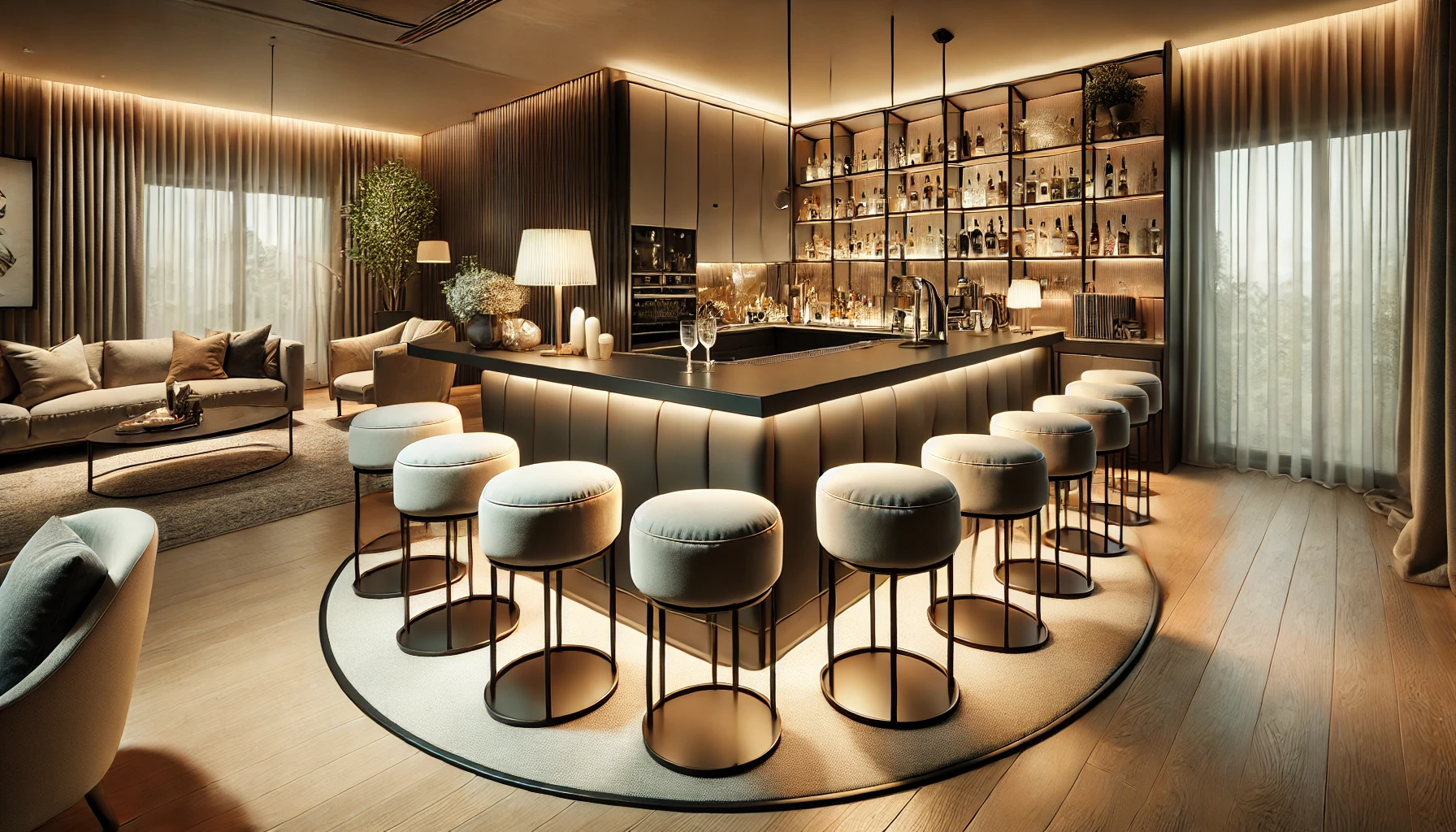 Home Bar With Seating Ideas For Maximum Comfort