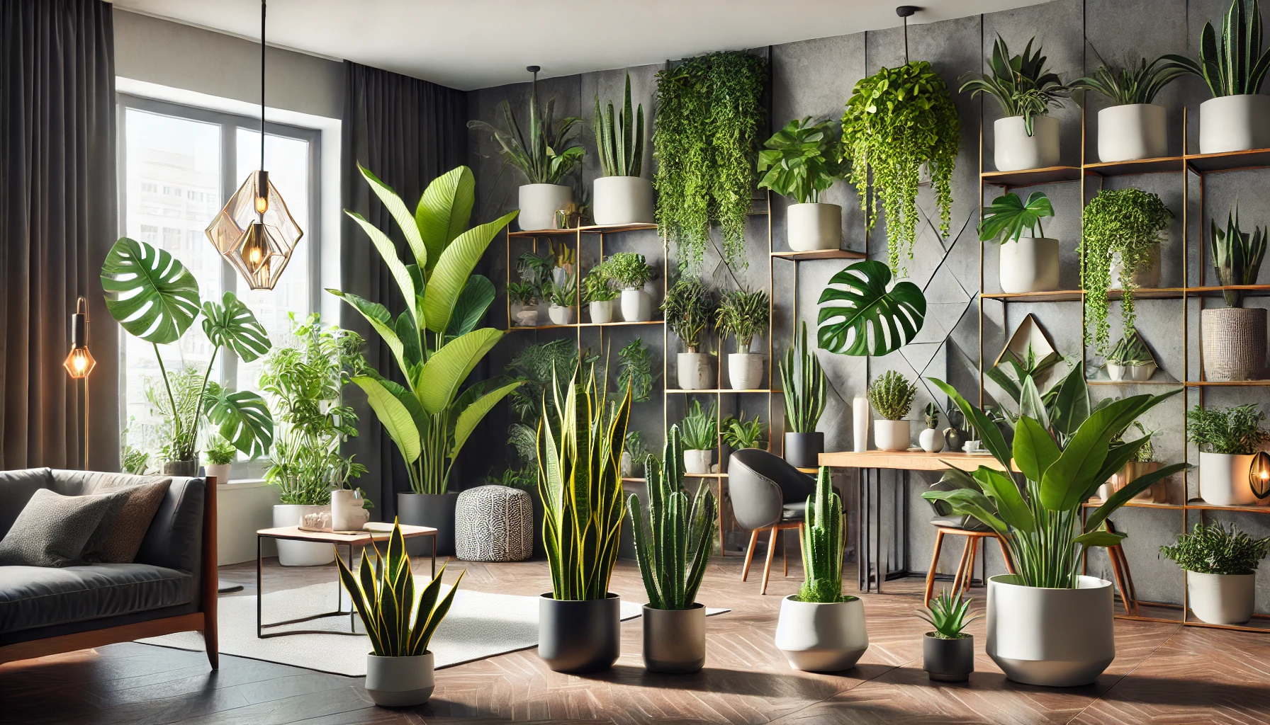 Indoor Plant Design with Varied Greenery