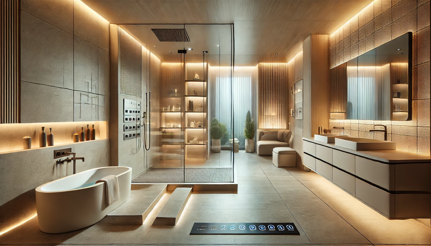 Luxurious Modern Home Spa with Minimalist Design