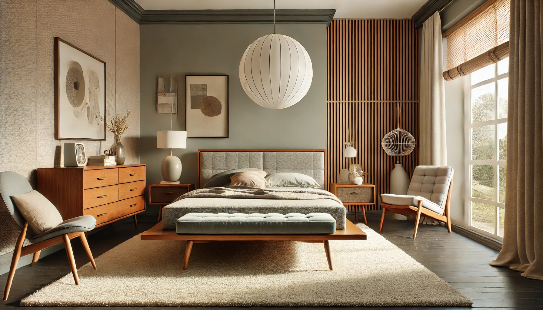 Mid-Century Modern Bedroom Design