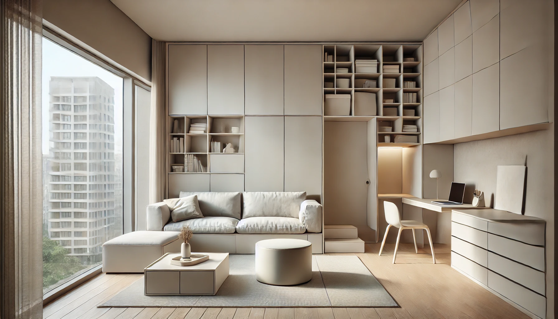 Minimalist Apartment With Decluttered, Multi Functional Design