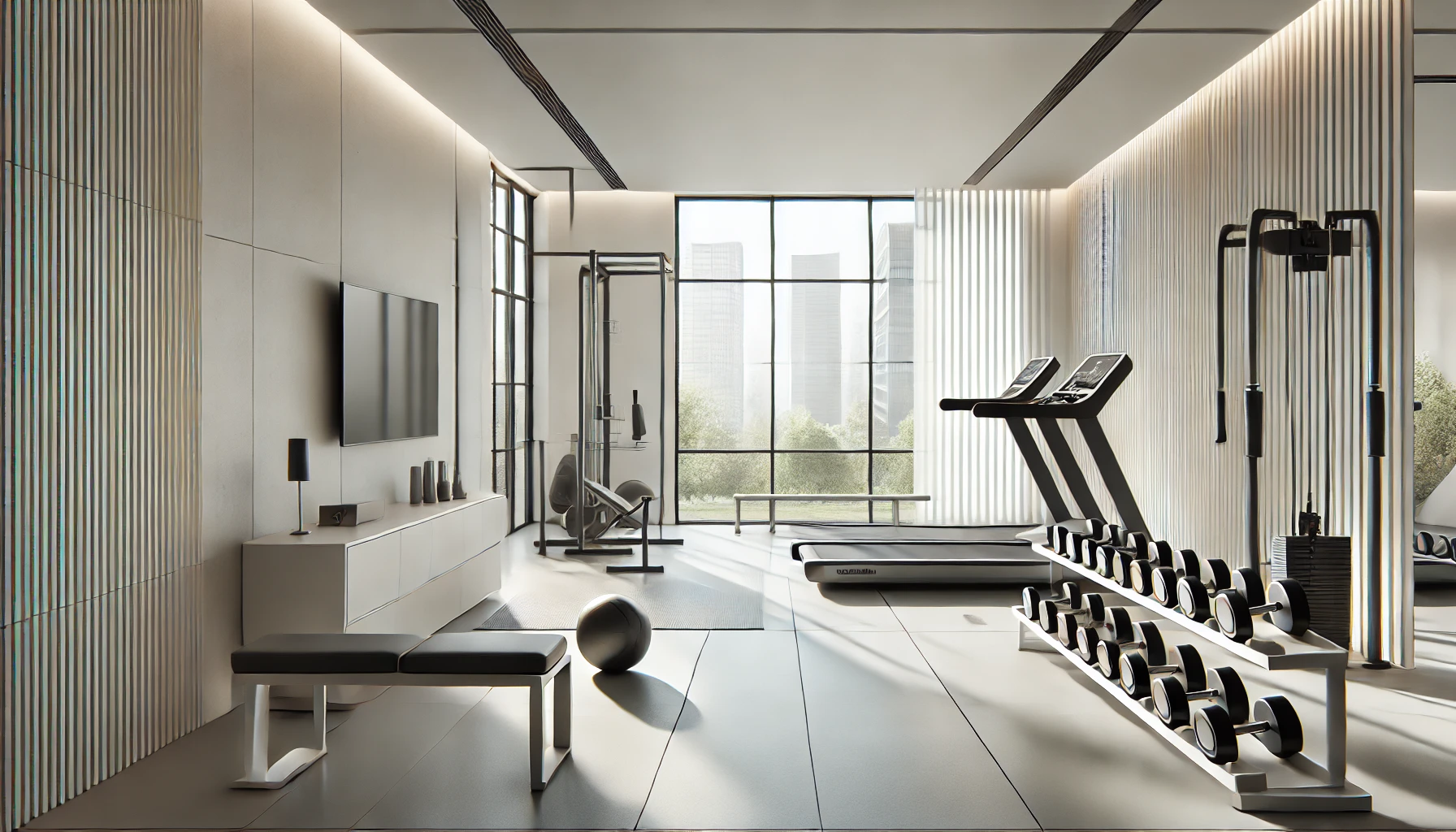 Minimalist Modern Home Gym Interior Design