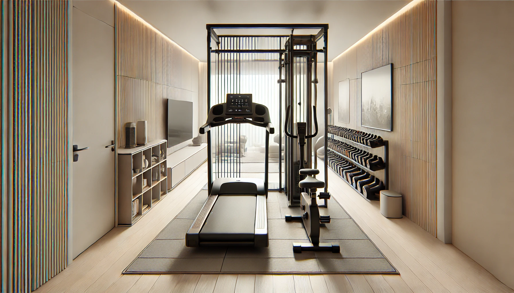 Minimalist and Modern Home Gym for Small Spaces