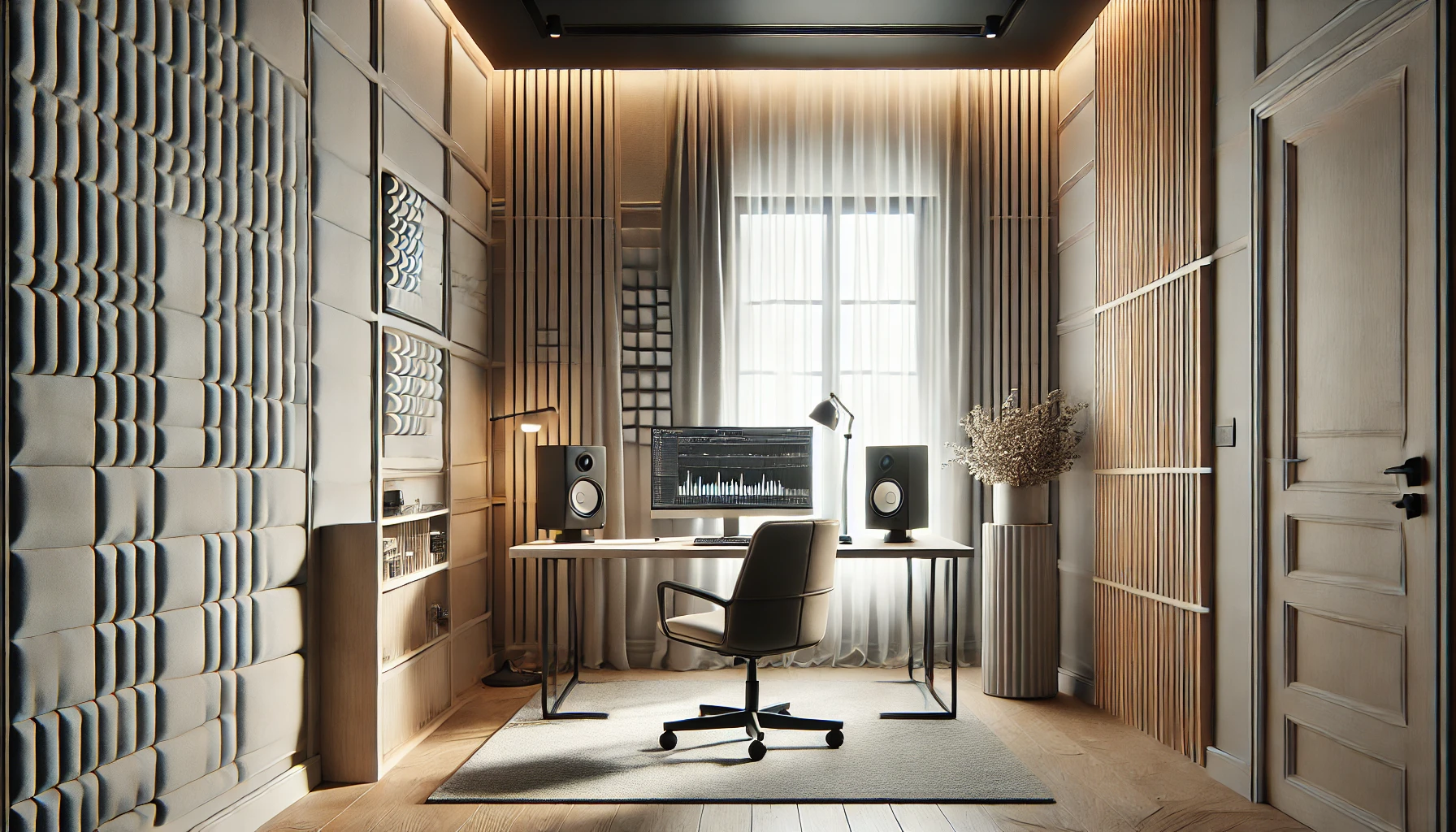 Modern Home Office with Soundproofing Solutions