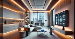 Modern Smart Home Living Room With Advanced Smart Lighting