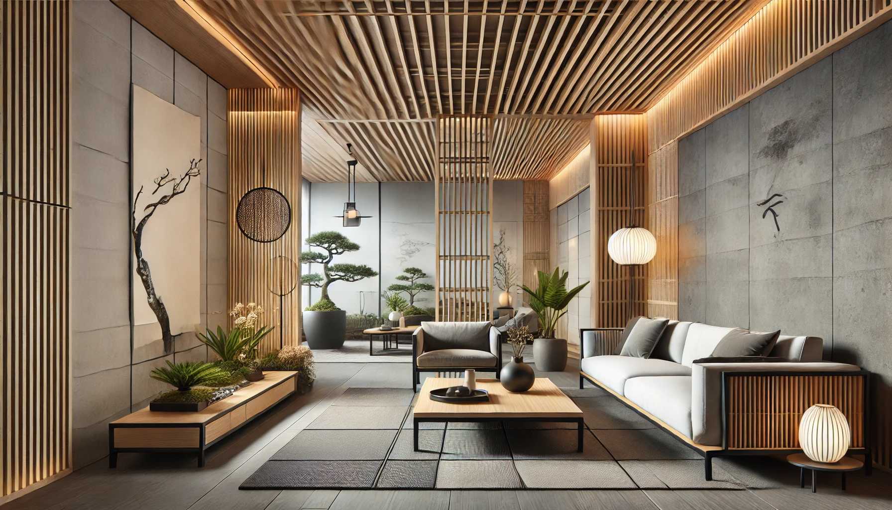 Modern Zen Living Room Merging Tradition and Innovation