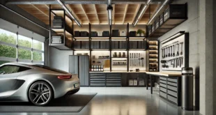 Modern And Organized Garage With Sleek Storage Solutions