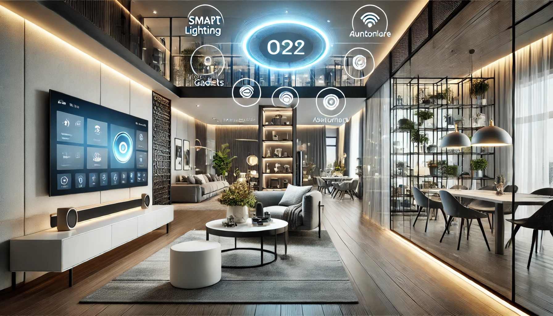 Open Concept Home With Seamless Smart Lighting And Voice Controlled Gadgets