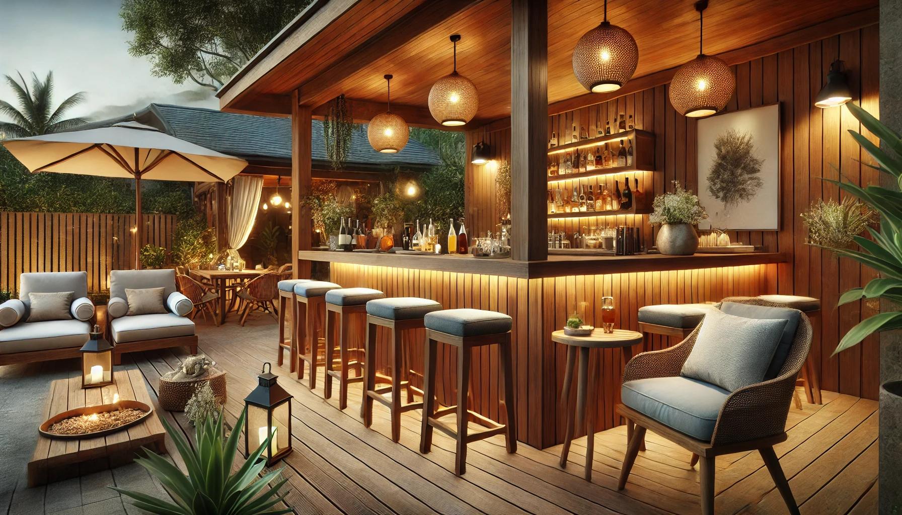 Outdoor Home Bar Designs for Summer Entertainment