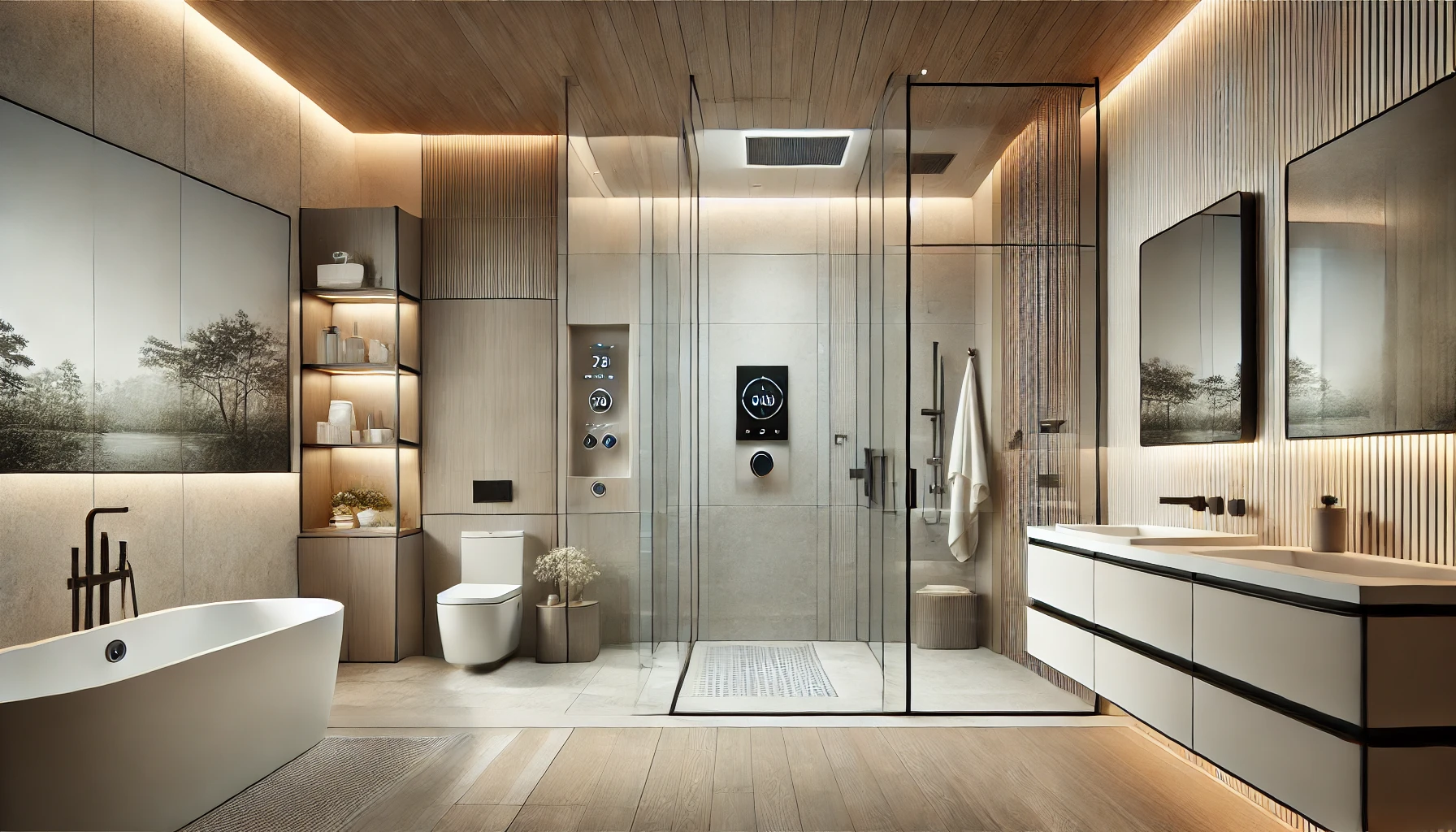 Sleek Modern Home Spa With Minimalist Design And Smart Technology