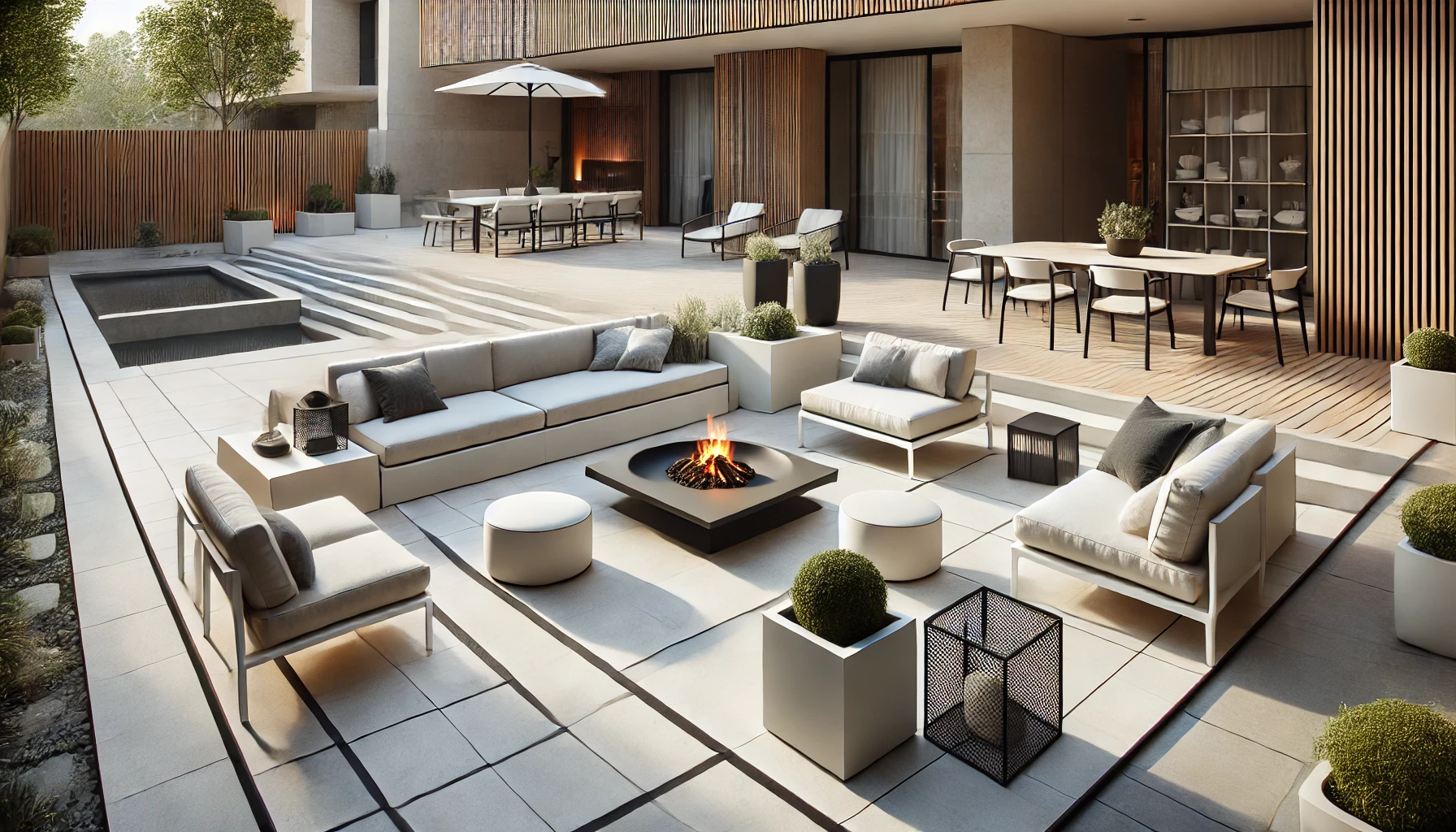 Sleek and Modern Patio with Minimalist Furniture