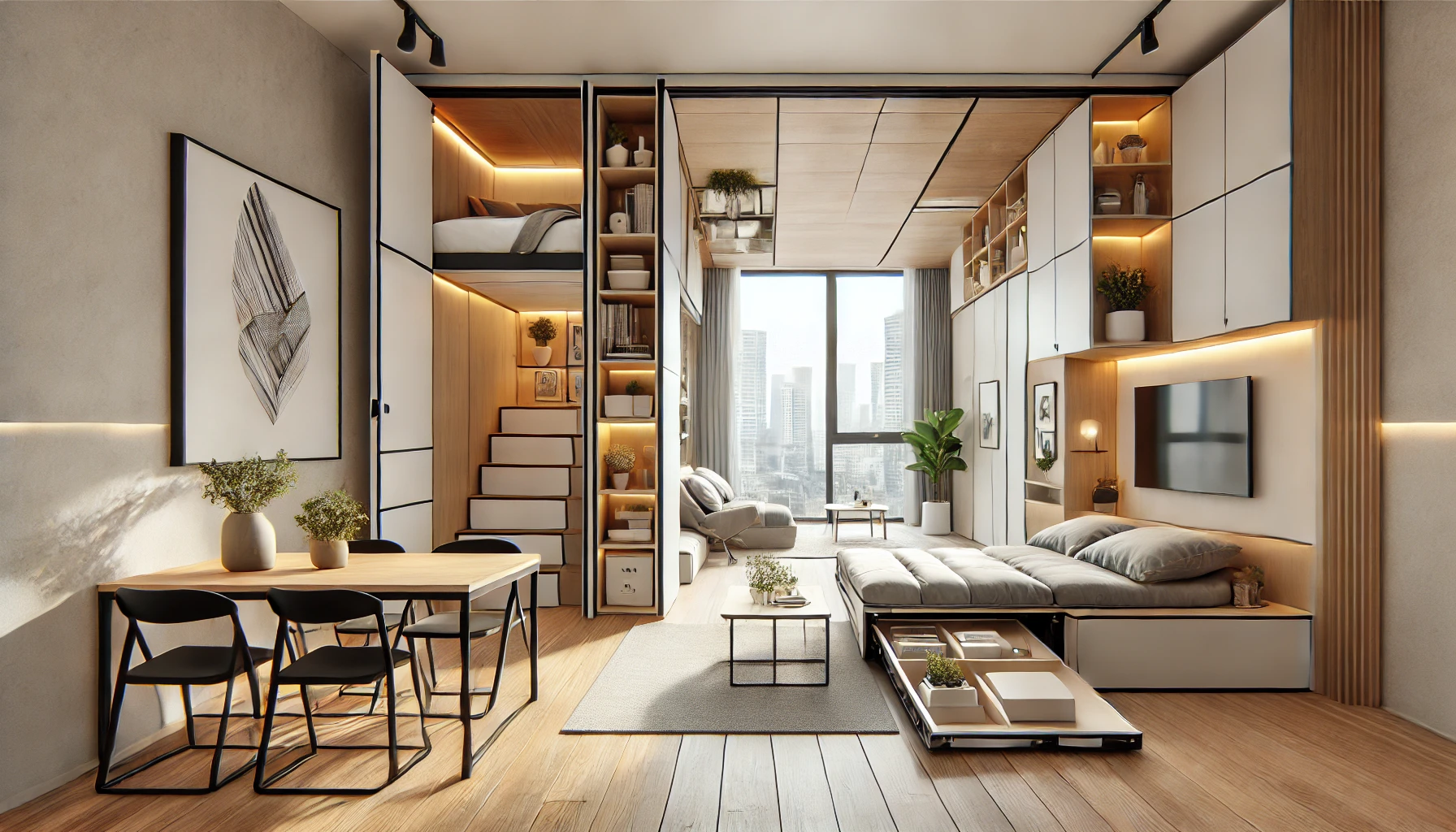 Space-Saving Urban Apartment Design