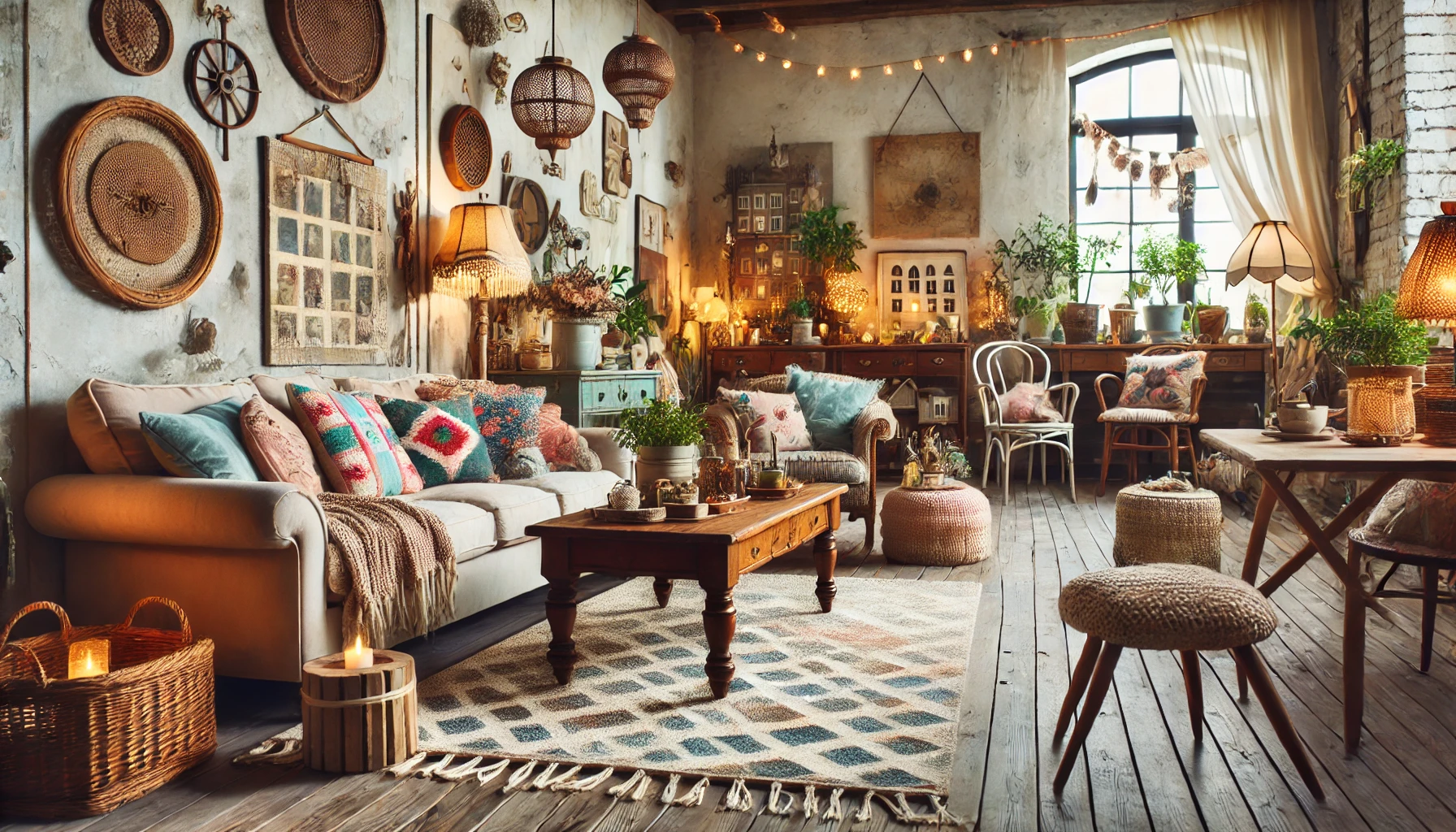 Stylish Vintage-Inspired Living Room