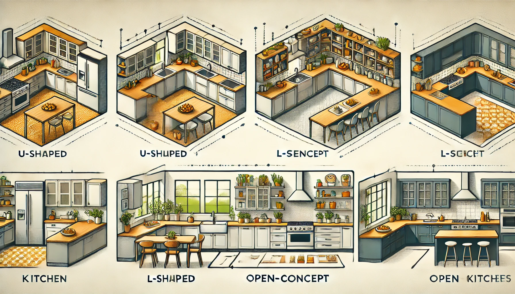 Types Of Kitchen Layouts