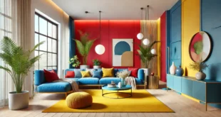 Vibrant Bold Color Living Room Design