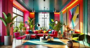 Vibrant Modern Living Room With Bold Colors