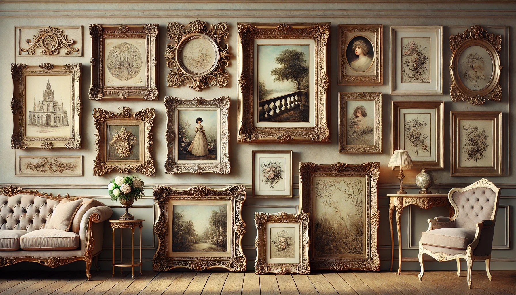 Vintage-Inspired Gallery Wall