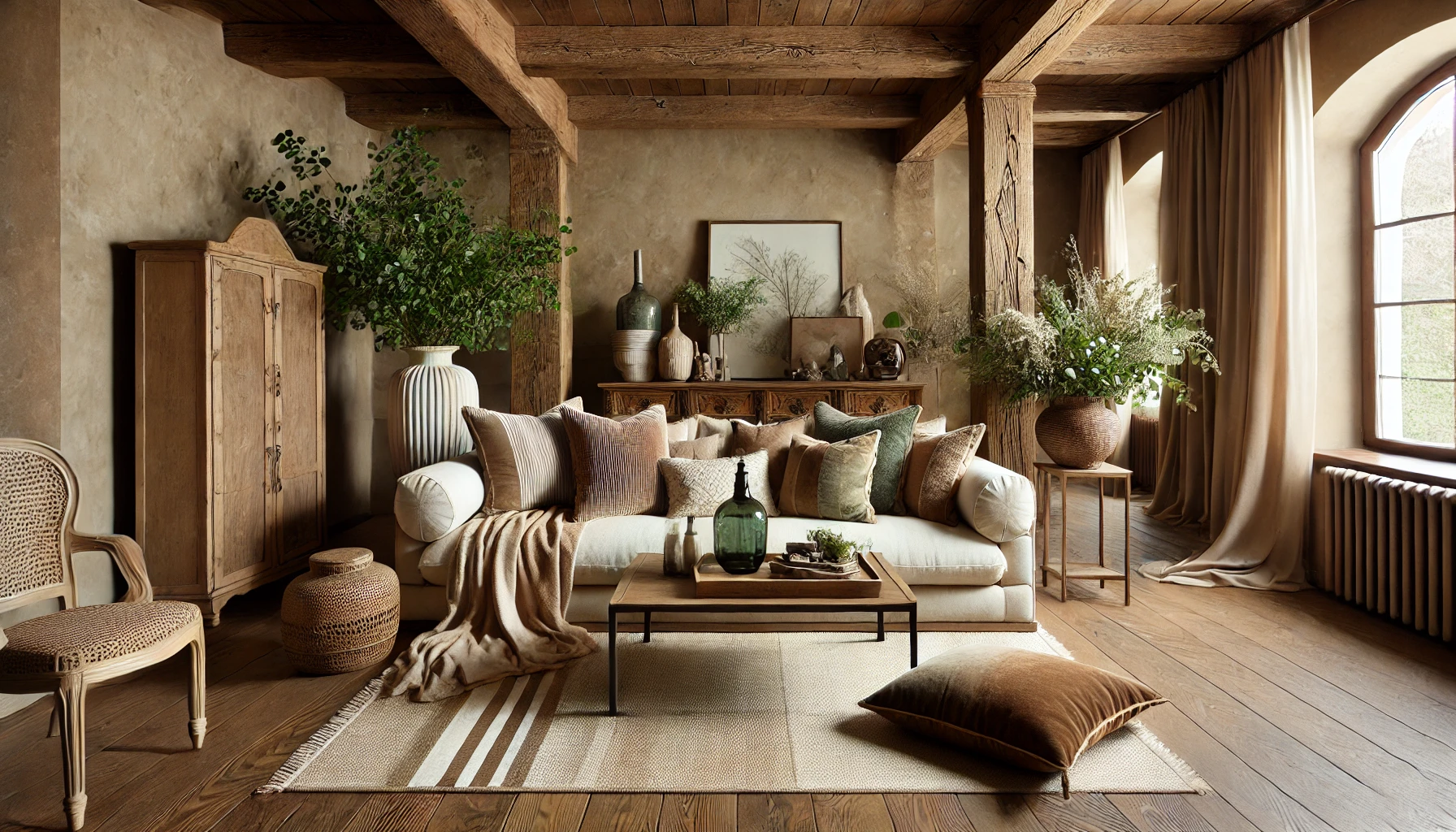 The Rustic Home Interior With Earthy Tones